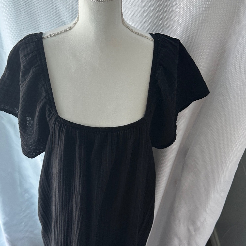 ✨ Black Cotton Madi  Dress with Pockets – Size XXL - Picture 7 of 9